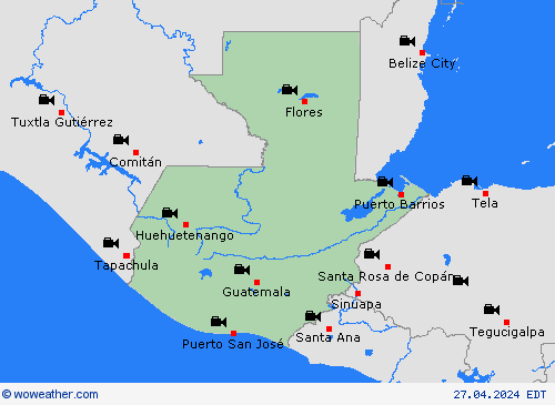 cámara web Guatemala Central America Mapas de pronósticos