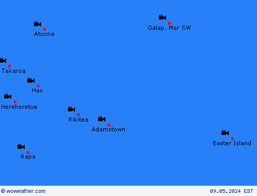 cámara web Pitcairn-Islands Oceania Mapas de pronósticos
