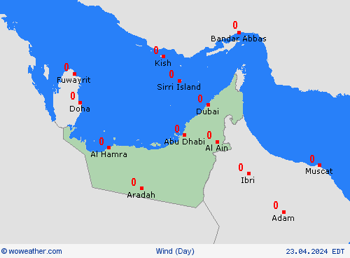 viento United Arab Emirates Asia Mapas de pronósticos