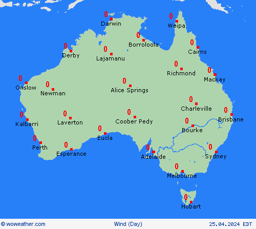 viento Australia Oceania Mapas de pronósticos