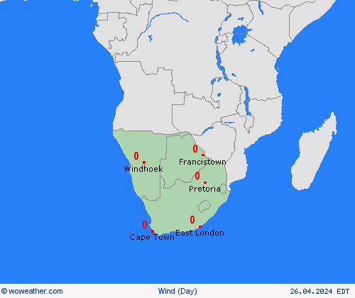 viento  Africa Mapas de pronósticos