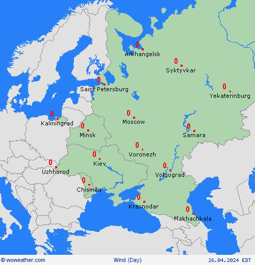 viento  Europe Mapas de pronósticos
