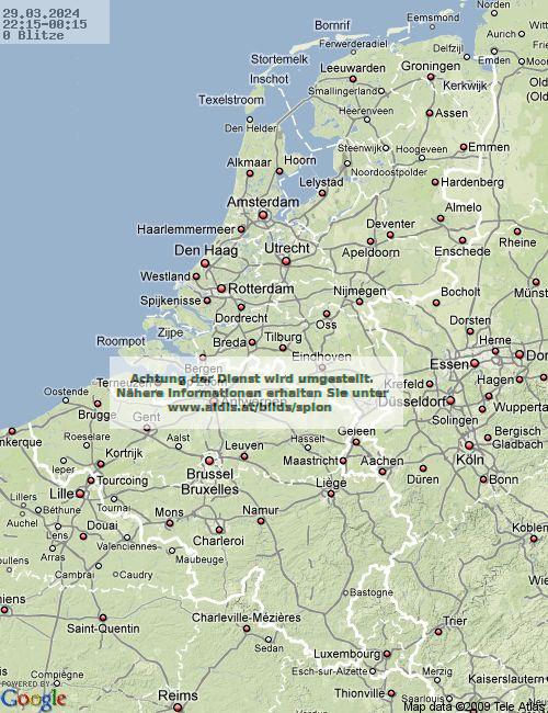 Lightning Netherlands 23:15 UTC Thu 28 Mar