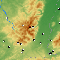 Nearby Forecast Locations - Vosges - Mapa