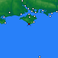 Nearby Forecast Locations - Isle of Wight - Mapa