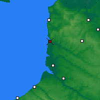 Nearby Forecast Locations - Le Touquet - Mapa