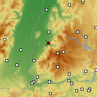 Nearby Forecast Locations - Freiburg - Map