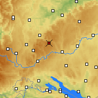 Nearby Forecast Locations - Swabian Jura - Mapa