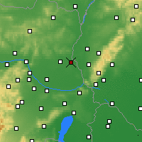 Nearby Forecast Locations - Zwerndorf-Marchegg - Map
