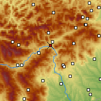 Nearby Forecast Locations - Bruck an der Mur - Map