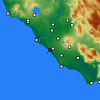 Nearby Forecast Locations - Pratica di Mare - Map