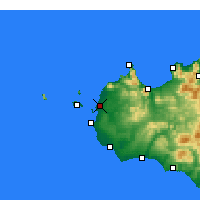 Nearby Forecast Locations - Trapani - Map
