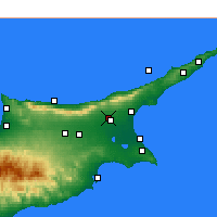 Nearby Forecast Locations - Lefkoniko - Map