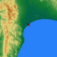 Nearby Forecast Locations - Poronaysk - Map