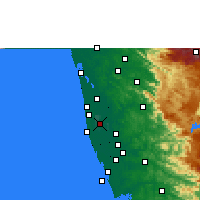 Nearby Forecast Locations - Alappuzha - Map