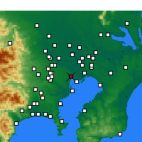 Nearby Forecast Locations - Tokyo - Mapa