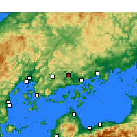 Nearby Forecast Locations - Hiroshima Airport - Map
