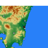 Nearby Forecast Locations - Miyazaki - Map
