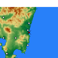 Nearby Forecast Locations - Miyazaki Airport - Map