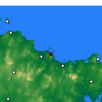 Nearby Forecast Locations - Yantai - Mapa