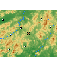 Nearby Forecast Locations - Dingnan - Map