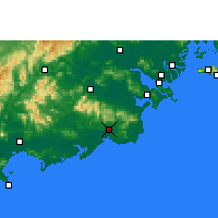 Nearby Forecast Locations - Huilai - Map
