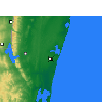 Nearby Forecast Locations - Mbazwana - Map