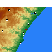 Nearby Forecast Locations - OThongathi - Map