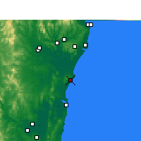 Nearby Forecast Locations - Evans Head - Map