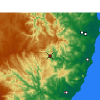 Nearby Forecast Locations - Yarras - Map