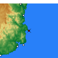 Nearby Forecast Locations - Green Cape Aws - Map