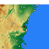 Nearby Forecast Locations - Wollongong - Map