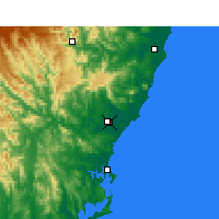 Nearby Forecast Locations - Taree - Map