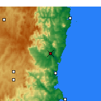 Nearby Forecast Locations - Bega - Map