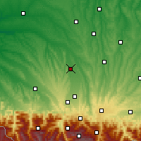 Nearby Forecast Locations - Maubourguet - Map