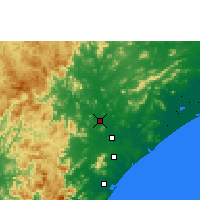 Nearby Forecast Locations - Asika - Map
