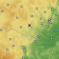 Nearby Forecast Locations - Moravské Budějovice - Map