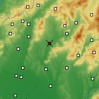 Nearby Forecast Locations - Topoľčany - Map