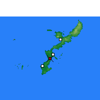 Nearby Forecast Locations - Okinawa - Map