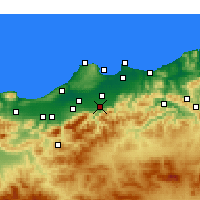 Nearby Forecast Locations - Bougara - Map