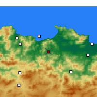 Nearby Forecast Locations - Azzaba - Map
