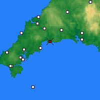 Nearby Forecast Locations - Fowey - Map