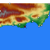 Nearby Forecast Locations - Roquetas de Mar - Map