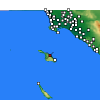 Nearby Forecast Locations - Santa Catalina - Mapa