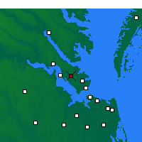 Nearby Forecast Locations - Newport News - Map