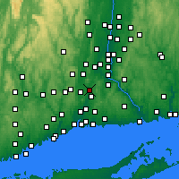 Nearby Forecast Locations - Meriden - Mapa