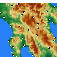 Nearby Forecast Locations - Megalopolis - Mapa
