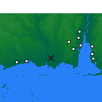 Nearby Forecast Locations - Pascagoula - Map