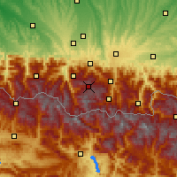 Nearby Forecast Locations - Col du Tourmalet - Mapa