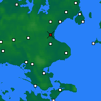 Nearby Forecast Locations - Køge - Mapa